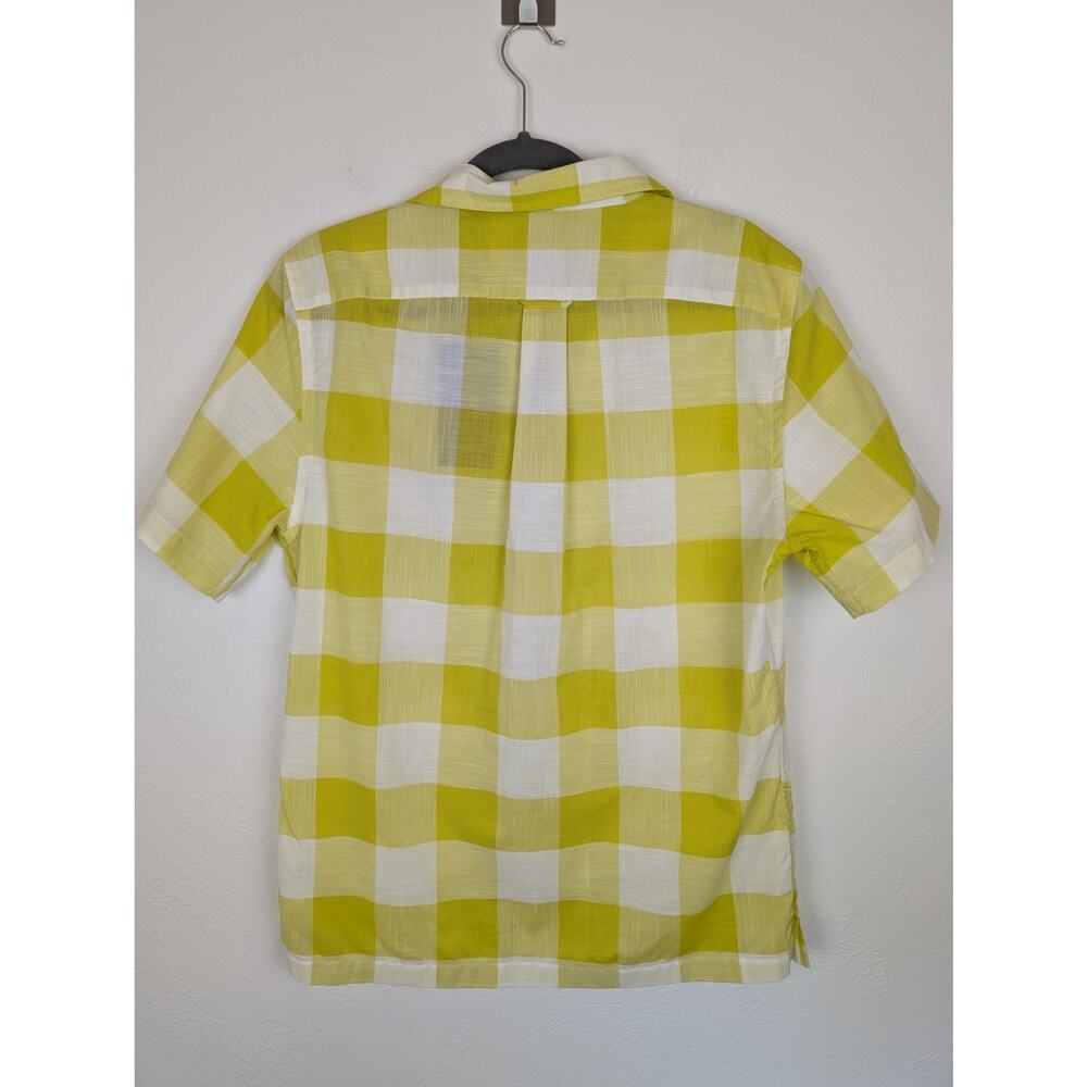Todd Snyder Albiate Camp Shirt Vintage Plaid Short Sleeves Yellow NWT Size M - Picture 4 of 13